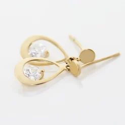 Histoire d'Or Boucles D'oreilles Pendantes Phaenna Or Jaune Oxyde De Zirconium