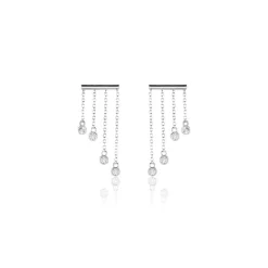 Histoire d'Or Boucles D'oreilles Pendantes Argent Blanc Edvard Oxydes De Zirconium