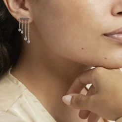 Histoire d'Or Boucles D'oreilles Pendantes Argent Blanc Edvard Oxydes De Zirconium