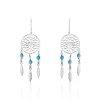 Histoire d'Or Boucles D'oreilles Pendantes Anoki Argent Blanc