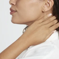 Boucles D'oreilles Pendantes Plaqué Or Lienard Oxydes De Zirconium-Histoire d'Or Sale