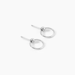 Boucles D'oreilles Pendantes Tatyanna Argent Blanc-Histoire d'Or Discount