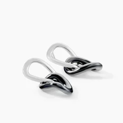 Histoire d'Or Boucles D'oreilles Pendantes Korey Argent Blanc Céramique