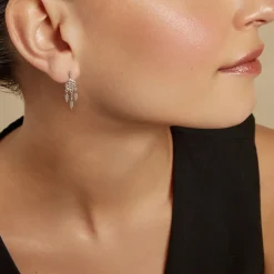 Boucles D'oreilles Pendantes Oniria Argent Blanc-Histoire d'Or Discount