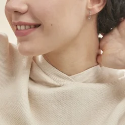 Boucles D'oreilles Pendantes Ysanna Or Blanc Oxyde De Zirconium-Histoire d'Or Clearance