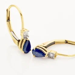 Histoire d'Or Boucles D'oreilles Pendantes Blossom Saphir