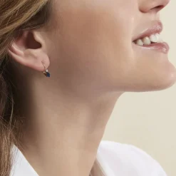 Histoire d'Or Boucles D'oreilles Pendantes Blossom Saphir