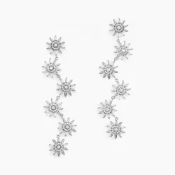 Histoire d'Or Boucles D'oreilles Pendantes Daisy Argent Blanc Oxyde De Zirconium