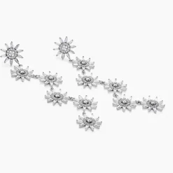 Histoire d'Or Boucles D'oreilles Pendantes Daisy Argent Blanc Oxyde De Zirconium