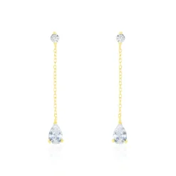 Histoire d'Or Boucles D'oreilles Pendantes Regane De Zirconium