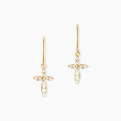 Histoire d'Or Boucles D'oreilles Pendantes Chastity Or Jaune Oxyde De Zirconium