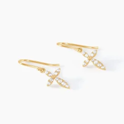 Histoire d'Or Boucles D'oreilles Pendantes Chastity Or Jaune Oxyde De Zirconium