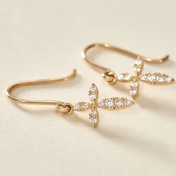 Histoire d'Or Boucles D'oreilles Pendantes Chastity Or Jaune Oxyde De Zirconium