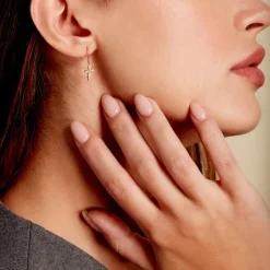 Histoire d'Or Boucles D'oreilles Pendantes Chastity Or Jaune Oxyde De Zirconium