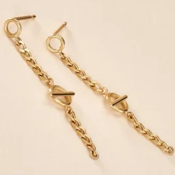 Histoire d'Or Boucles D'oreilles Pendantes Chain Or Jaune