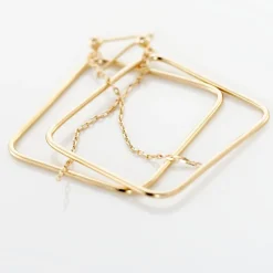 Boucles D'oreilles Pendantes Idoia Plaqué Or Jaune-Histoire d'Or New