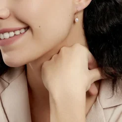 Histoire d'Or Boucles D'oreilles Pendantes Baroque Or Jaune Perle De Culture