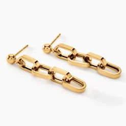 Histoire d'Or Boucles D'oreilles Pendantes Linkora Or Jaune