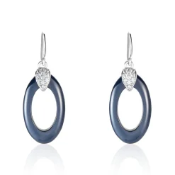 Histoire d'Or Boucles D'oreilles Pendantes Peer Argent Blanc Oxyde De Zirconium