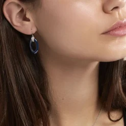 Histoire d'Or Boucles D'oreilles Pendantes Peer Argent Blanc Oxyde De Zirconium