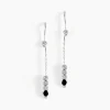 Boucles D'oreilles Pendantes Cyprielle Argent Blanc Pierre De Synthese-Histoire d'Or New