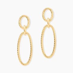 Boucles D'Oreilles Pendantes Franklyn Or Jaune-Histoire d'Or