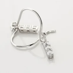 Histoire d'Or Boucles D'oreilles Pendantes Lauren Argent Blanc Oxyde De Zirconium