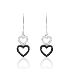 Histoire d'Or Boucles D'oreilles Pendantes Lio Argent Blanc Oxyde De Zirconium
