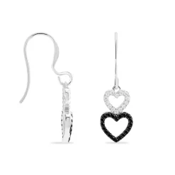 Histoire d'Or Boucles D'oreilles Pendantes Lio Argent Blanc Oxyde De Zirconium