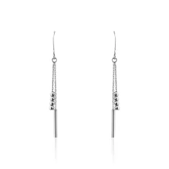 Histoire d'Or Boucles D'oreilles Pendantes Eucleia Argent Blanc