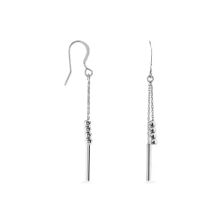 Histoire d'Or Boucles D'oreilles Pendantes Eucleia Argent Blanc