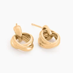 Histoire d'Or Boucles D'oreilles Pendantes Plaqué Or Jaune Alfonsina