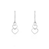Histoire d'Or Boucles D'oreilles Pendantes Love Love Argent Blanc