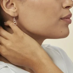 Histoire d'Or Boucles D'oreilles Pendantes Love Love Argent Blanc