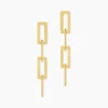 Histoire d'Or Boucles D'oreilles Pendantes Gracen Acier Jaune