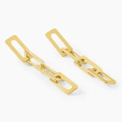 Histoire d'Or Boucles D'oreilles Pendantes Gracen Acier Jaune