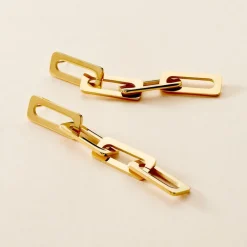 Histoire d'Or Boucles D'oreilles Pendantes Gracen Acier Jaune