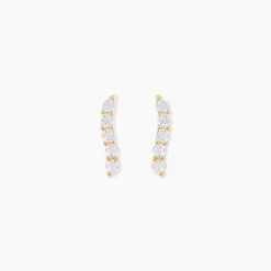 Histoire d'Or Boucles D'oreilles Pendantes Dahina Or Jaune Oxyde De Zirconium