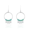 Boucles D'oreilles Pendantes Polyna Argent Blanc Pierre De Synthese-Histoire d'Or Sale