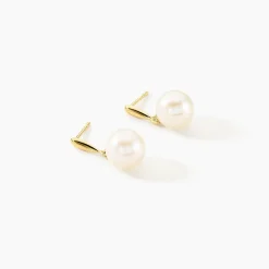 Histoire d'Or Boucles D'oreilles Pendantes Sibylle Or Jaune Perle De Culture