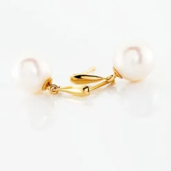 Histoire d'Or Boucles D'oreilles Pendantes Sibylle Or Jaune Perle De Culture