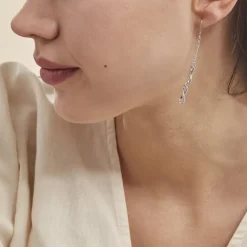 Boucles D'oreilles Pendantes Noelle Argent Blanc-Histoire d'Or Best