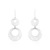 Histoire d'Or Boucles D'oreilles Pendantes Africa Argent Blanc
