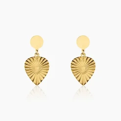 Histoire d'Or Boucles D'oreilles Pendantes Hyacinth Acier Jaune