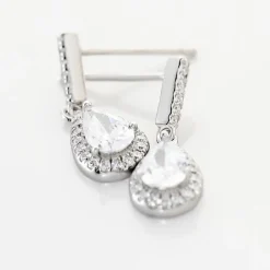 Histoire d'Or Boucles D'oreilles Pendantes Briony Argent Blanc Oxyde De Zirconium
