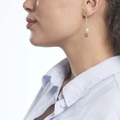 Histoire d'Or Boucles D'oreilles Pendantes Or Jaune Brayann Perles De Culture