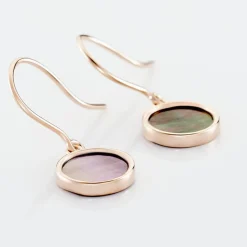 Boucles D'oreilles Pendantes Joana Or Rose Nacre-Histoire d'Or Discount