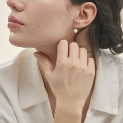 Boucles D'oreilles Pendantes Akoya Or Jaune Perle De Culture D'akoya-Histoire d'Or