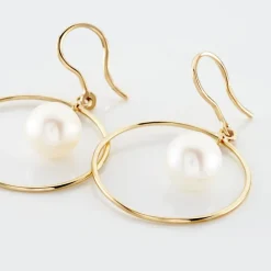 Boucles D'oreilles Pendantes Joris Or Jaune Perle De Culture-Histoire d'Or Best