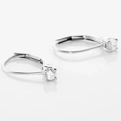 Histoire d'Or Boucles D'oreilles Pendantes Victoria Or Blanc Diamant